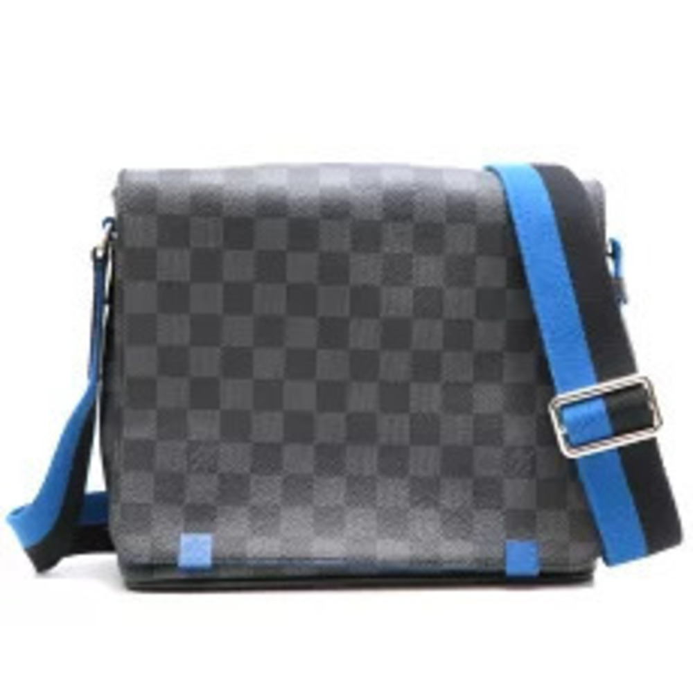 Louis Vuitton District NM Shoulder Bag Damier Graphite Black